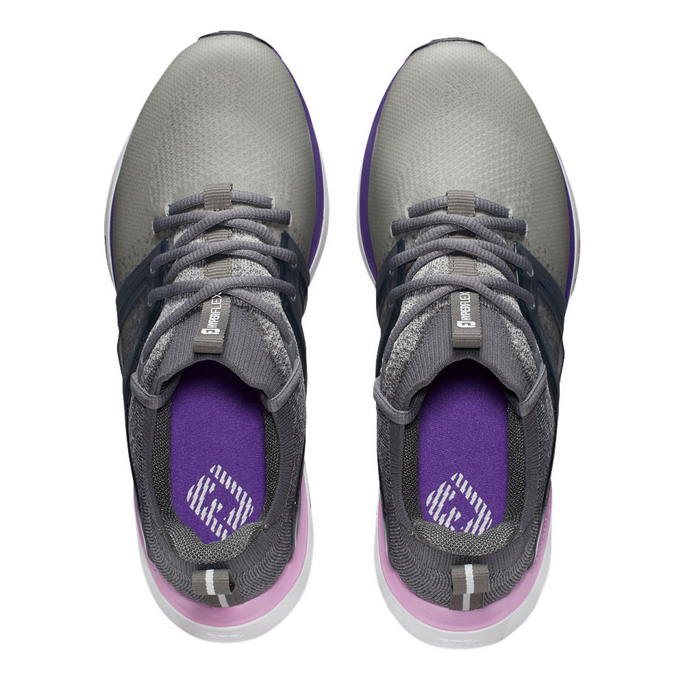 FootJoy FJ HyperFlex 98168 Gray Pink Spikes Spiked Golf Sneakers