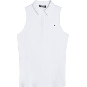 J.Lindeberg Women's Dena Sleeveless Polo 8236395- X-Large White