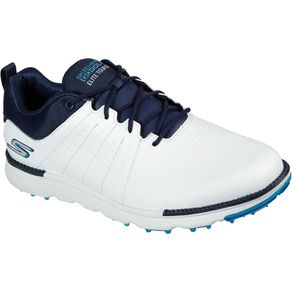 Skechers Men's Go Golf Elite Tour Sl Spikeless Golf Shoes 3019214- White/Navy 8.5 M 8.5 Medium White/Navy