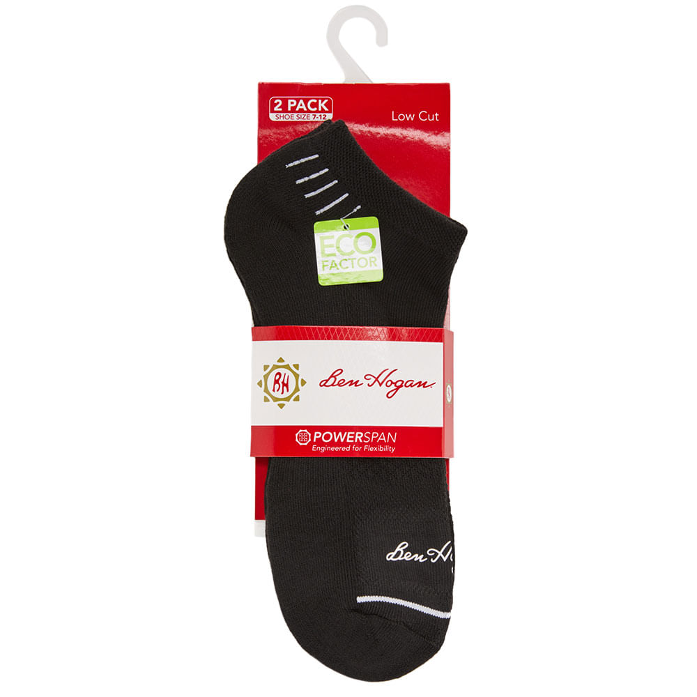 Men's Ben Hogan Motion Stripe Ankle Socks - 2 Pack - Picture 2 of 9