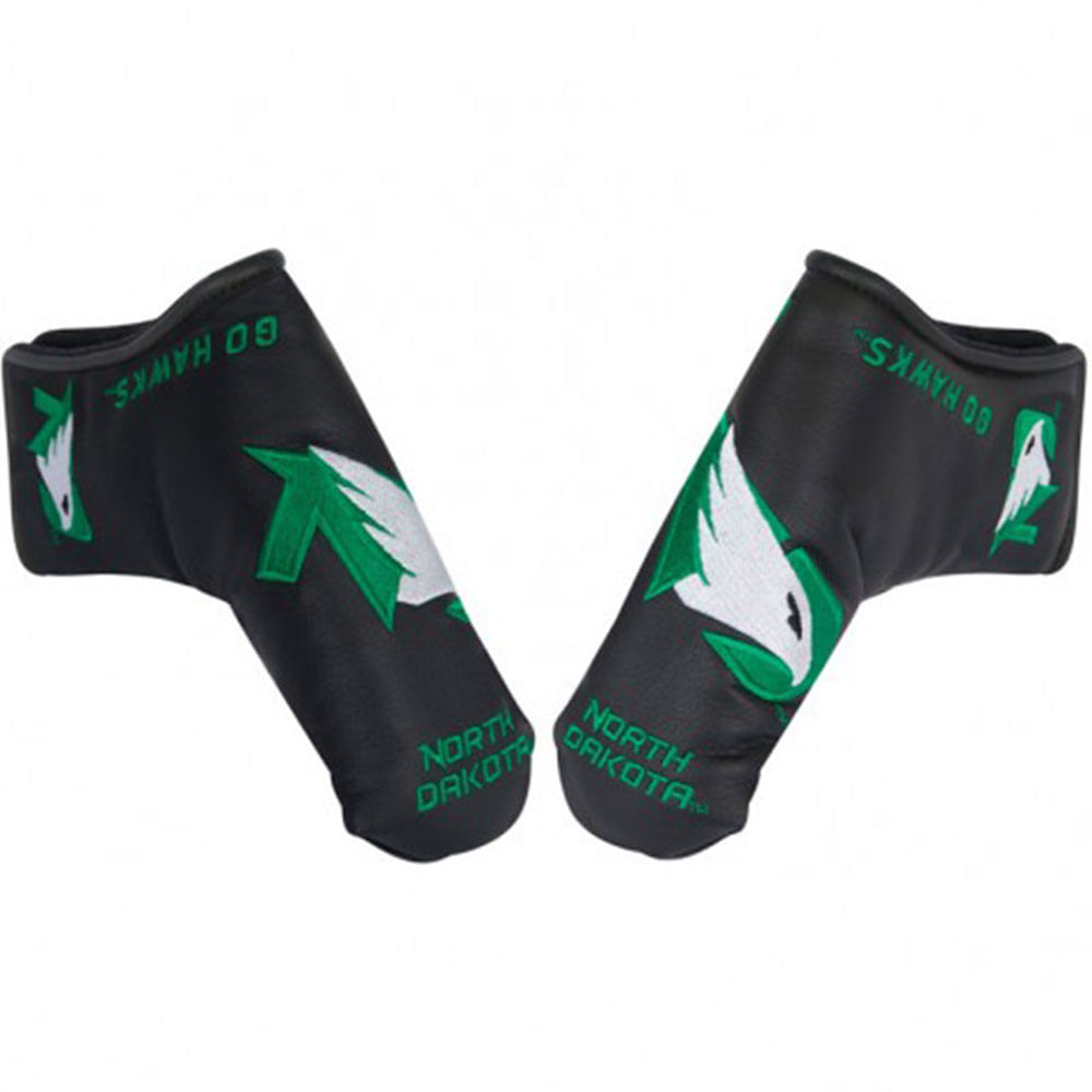 Team Effort Black Blade Putter Cover - North Dakota Fighting Hawks