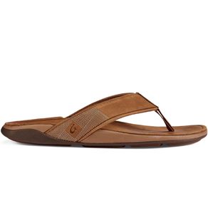 OluKai Men's Tuahine Sandals 6005270- 14 Medium Toffee/Toffee