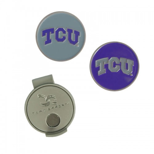Team Effort NCAA Hat Clip and Ball Markers - TCU Horned Frogs and Lady Frogs