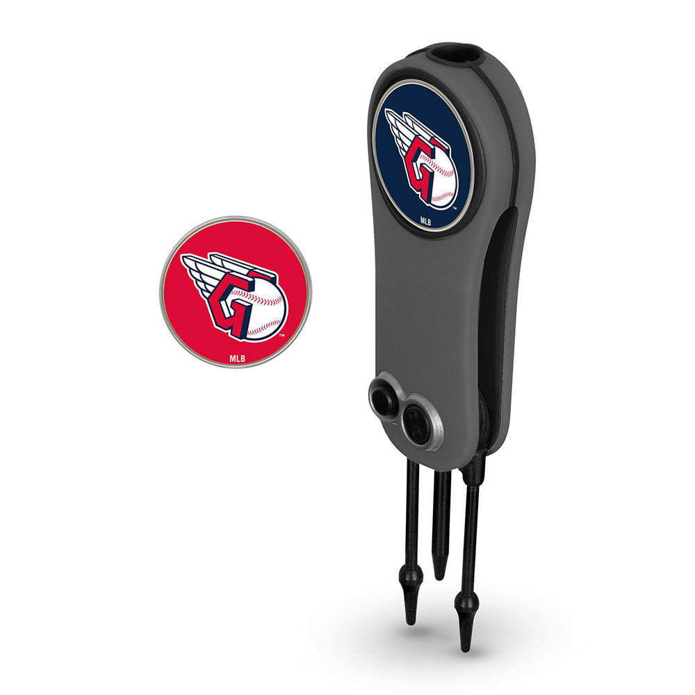 Team Effort MLB Switchblade Tool with Ball Markers - Cleveland Guardians