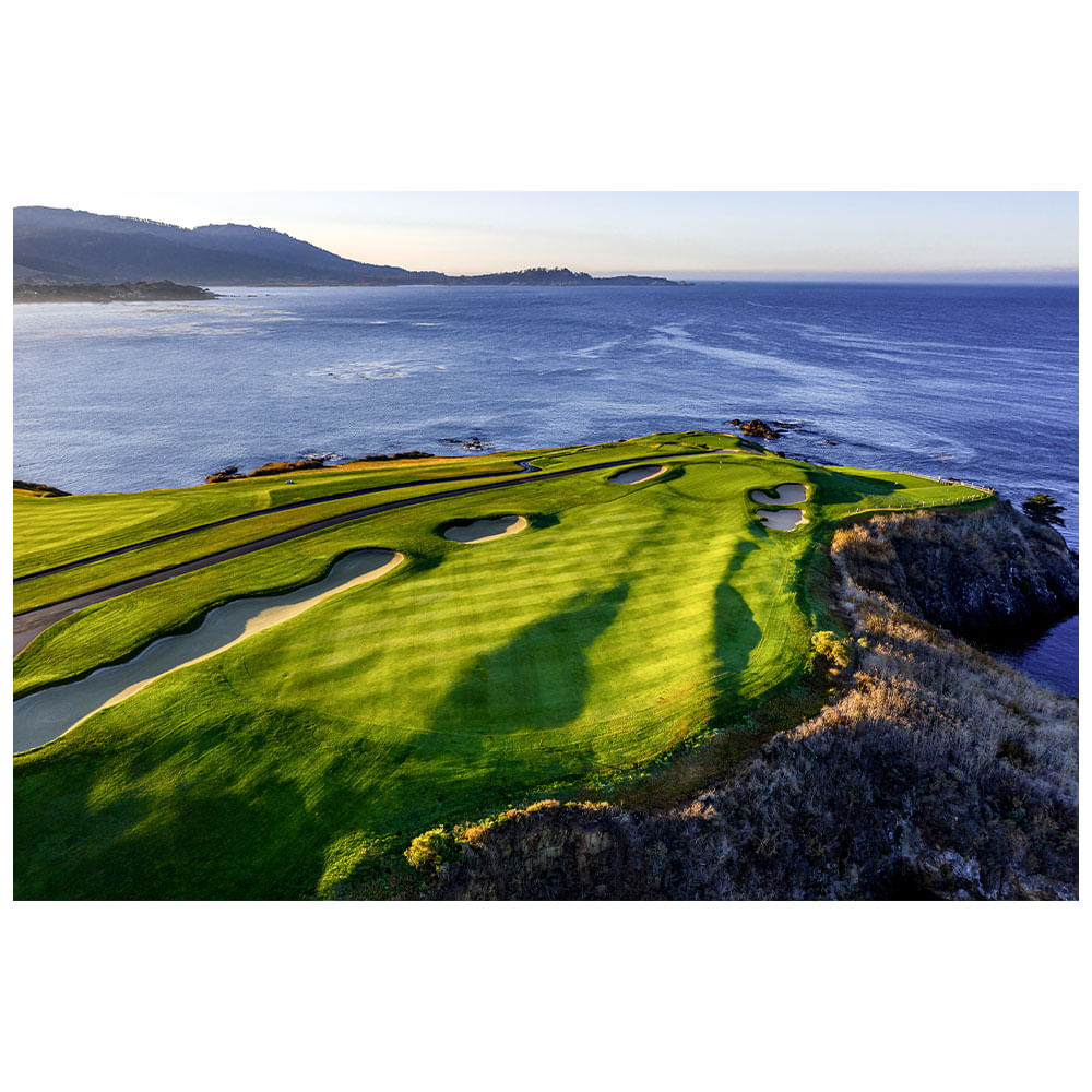 Channing Benjamin Pebble Beach 6 Sunrise Cliffs Photo Art 9110384- 16" X 20" Print Silver