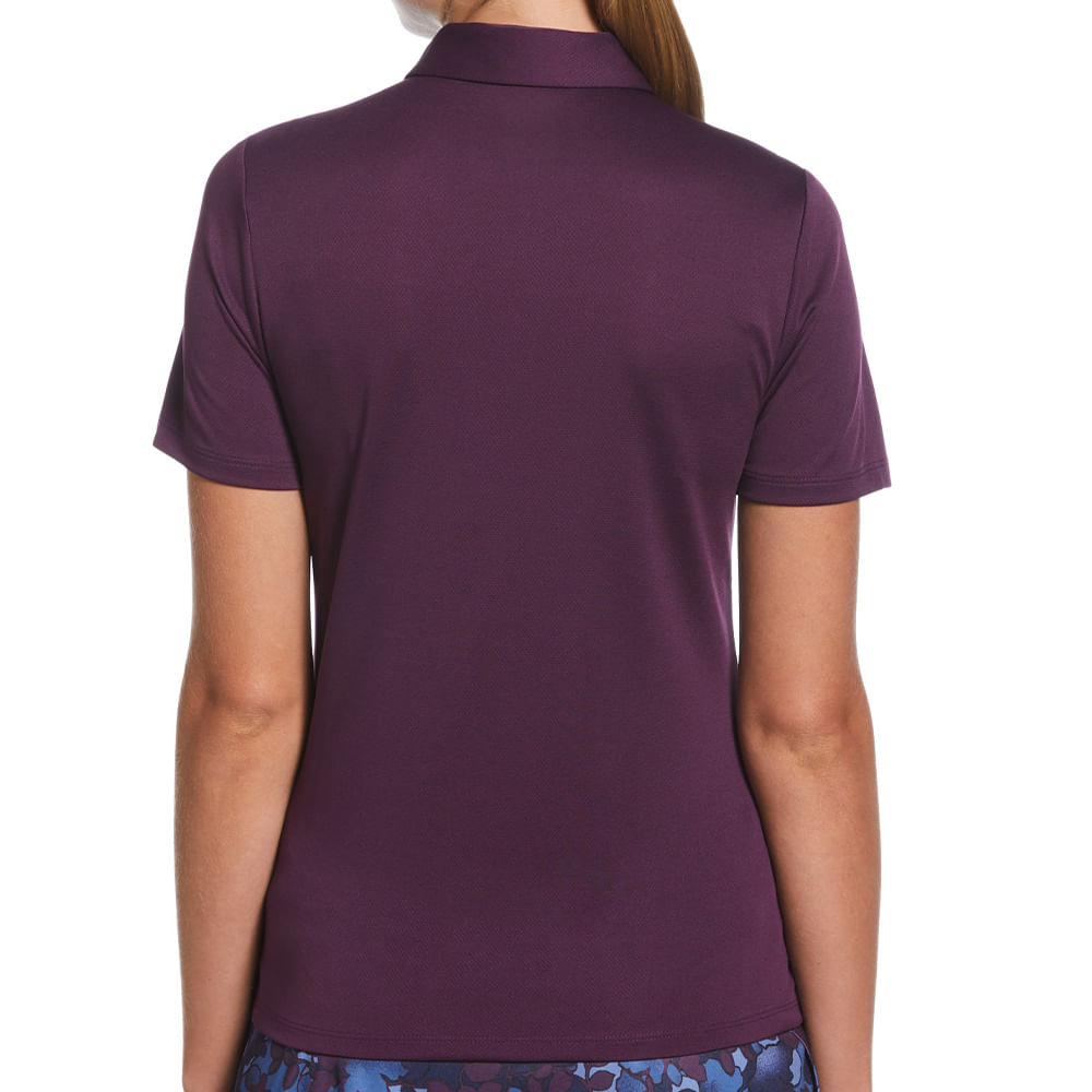 Women's Ben Hogan Ventilation Solid 1/4 Zip Polo - Picture 7 of 13
