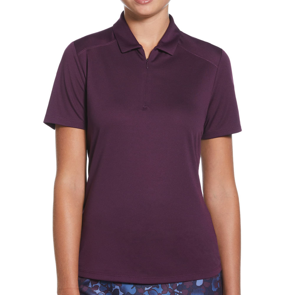 Women's Ben Hogan Ventilation Solid 1/4 Zip Polo - Picture 11 of 13