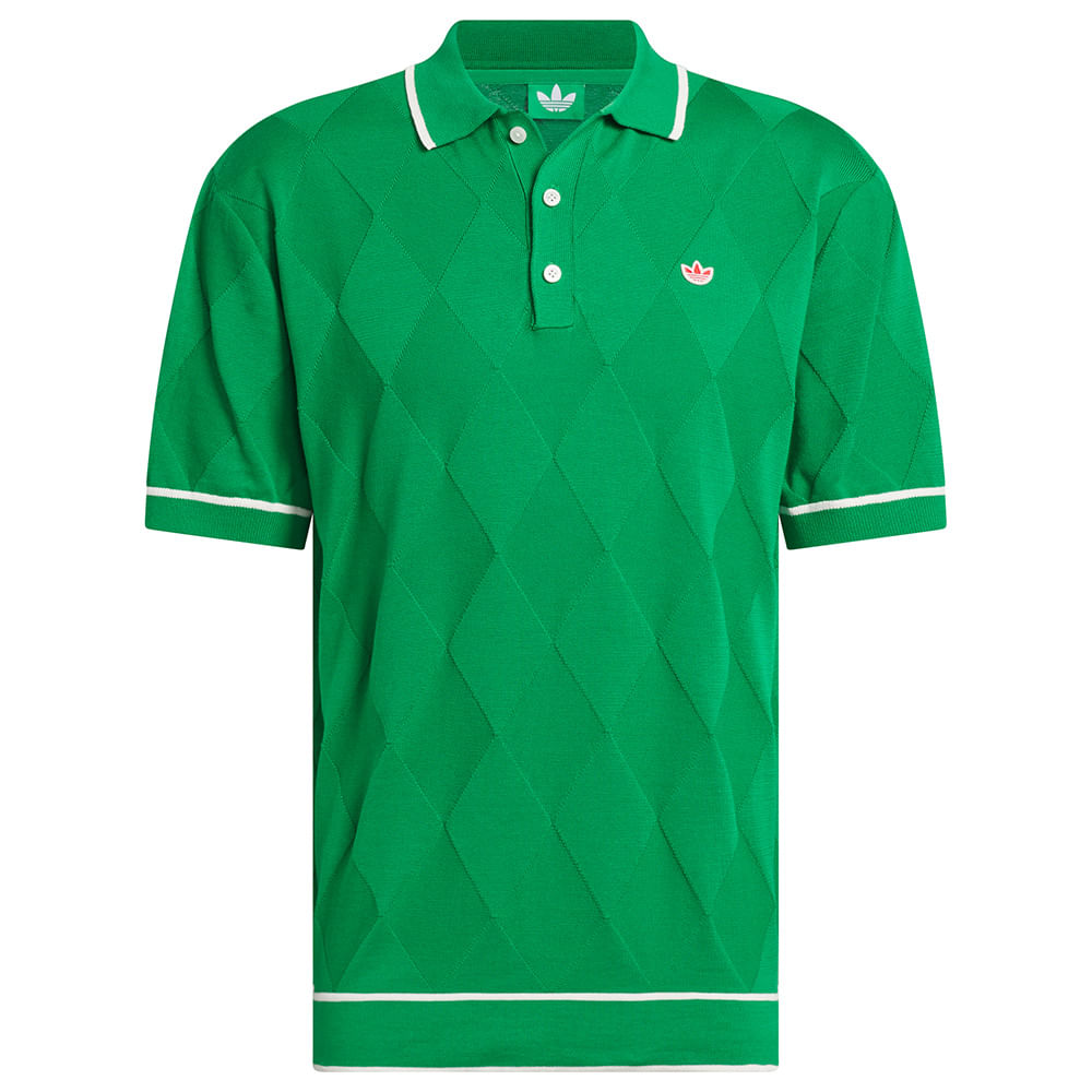 Men's adidas Originals Argyle Knit Polo - Picture 12 of 25