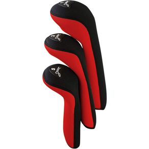 Stealth 3-Piece Headcover Set 465547- Red 3 Piece Set 3 Pack Red